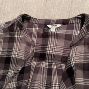 Sonoma Open Front Flannel Shirt